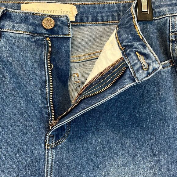 SOFT SURROUNDINGS Ultimate Denim Jeans Women's Sz 12 Blue High Rise Straight Leg - Picture 8 of 15